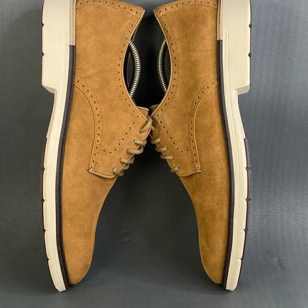 Cole Haan The Go-to Plain Toe brown suede comfort Oxford shoes mens size 11.5